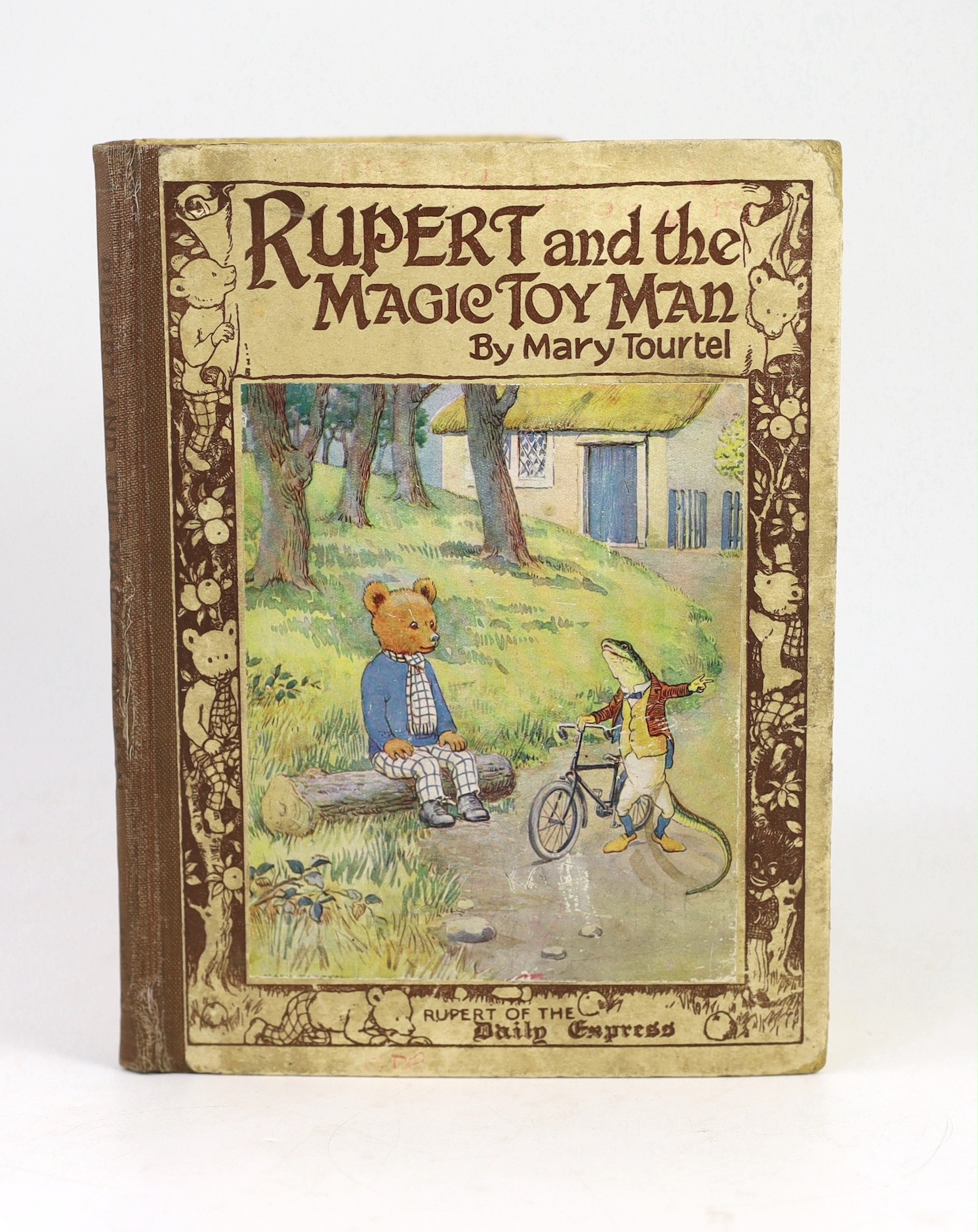 Tourtel, Mary - Rupert and the Magic Toy Man, 4to, pictorial boards, endpapers replaced, Samson Low, Marston & Co., Ltd., London, 1925, Note: The first book of six in the Rupert Little Bear series.